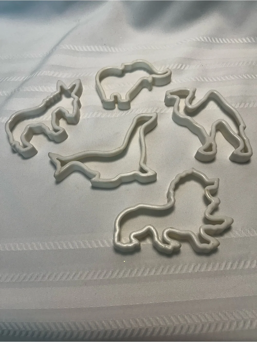 Vintage Set of 5 Zoo Circus Cookie Cutters Kitchen Ware Lion Seal Camel Donkey